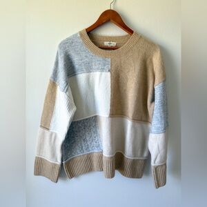 Colorblock Sweater in Neutral Tones